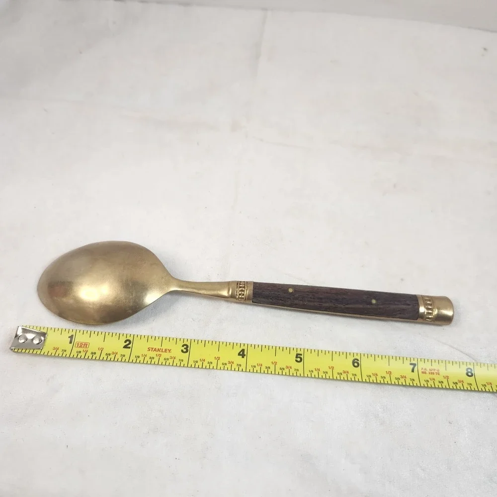 Pottery Barn antique‎ bronze rosewood flatware Table Spoon thailand